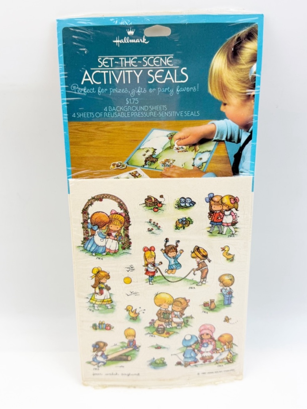 Vtg 1980 Hallmark Set The Scene Activity Seals Sheets Joan Walsh Anglund Girls